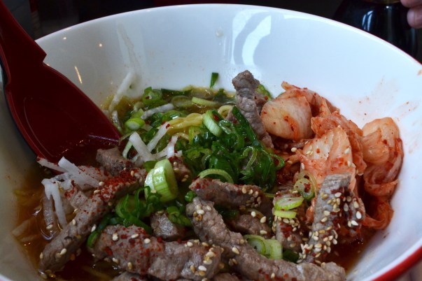 Korean style ramen at Johnny Noodle King