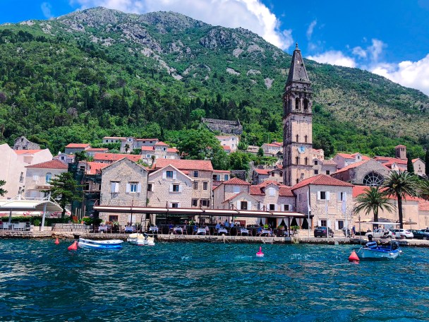 Perast from our boat.